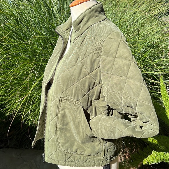 [BlankNyC} Cropped Olive Zip Front Jacket - Picture 2 of 14